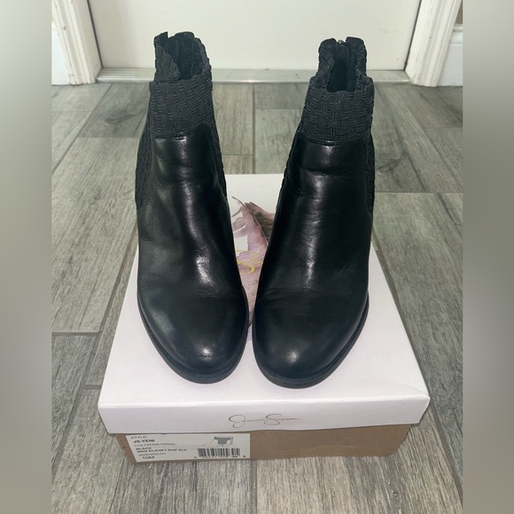 🖤 Jessica Simpson Yeni Ankle Bootie. Black Leather Size 10 😍 - Picture 4 of 13